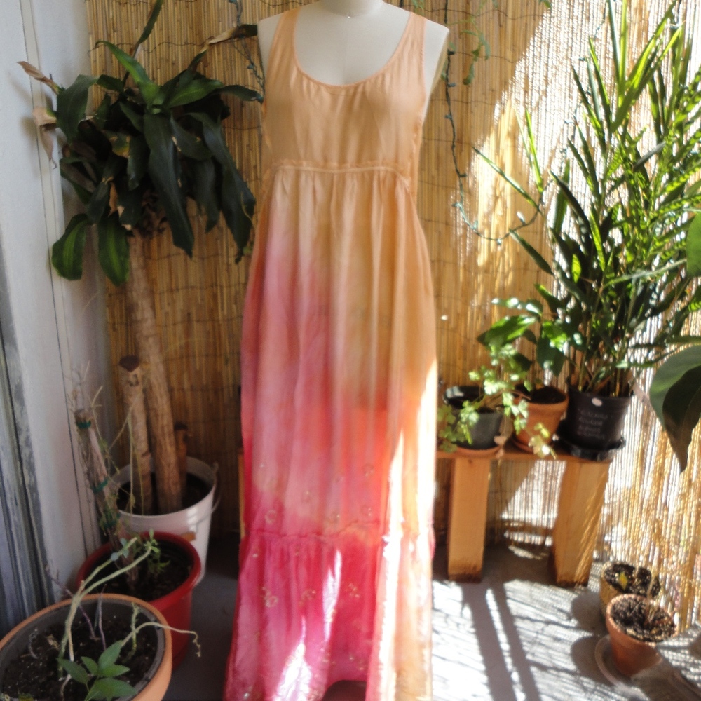 All Saints Spitalfields Silk Maxi Dress New